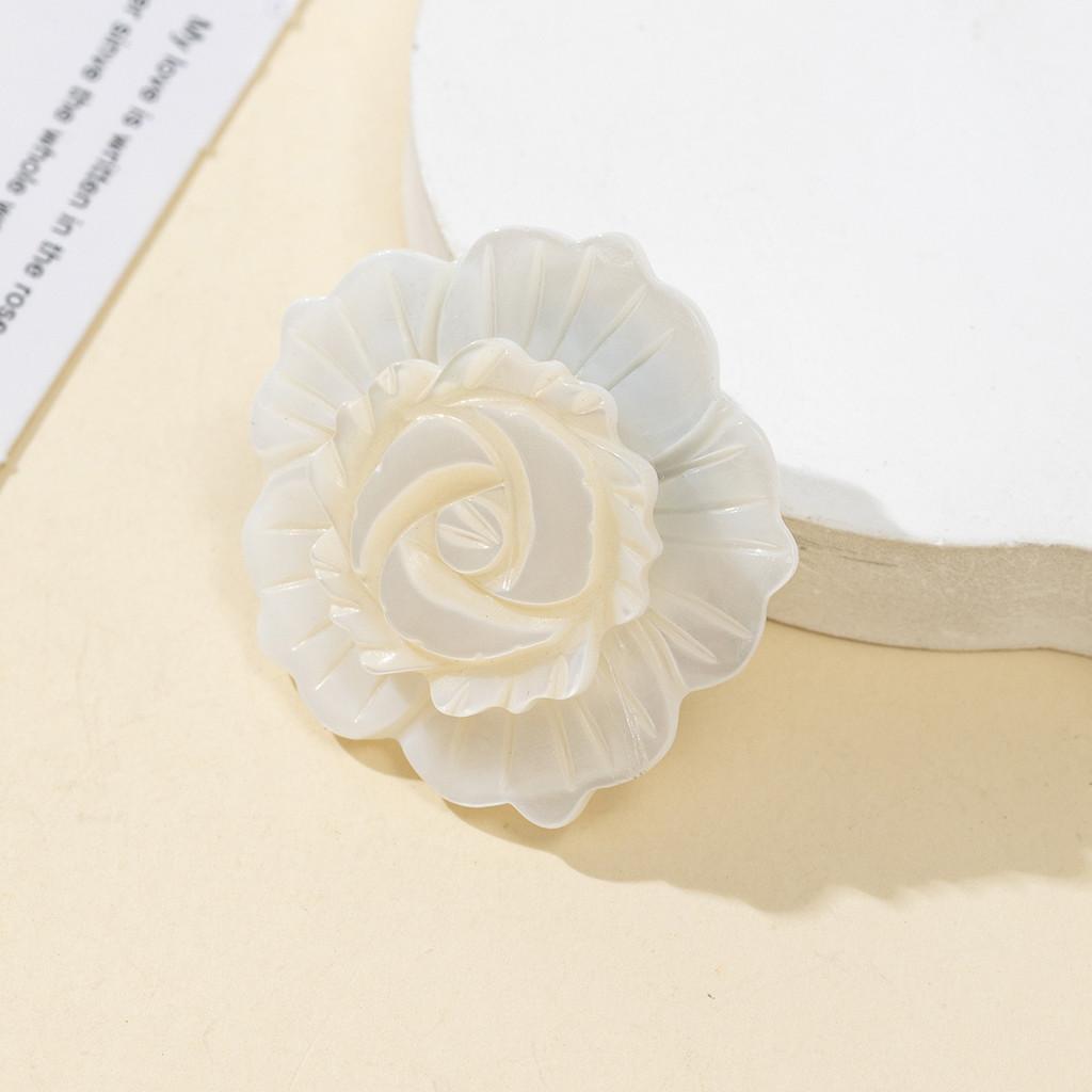 Shell Flower Brooch Pin Jewelry With Double Layer Design For Women And Men