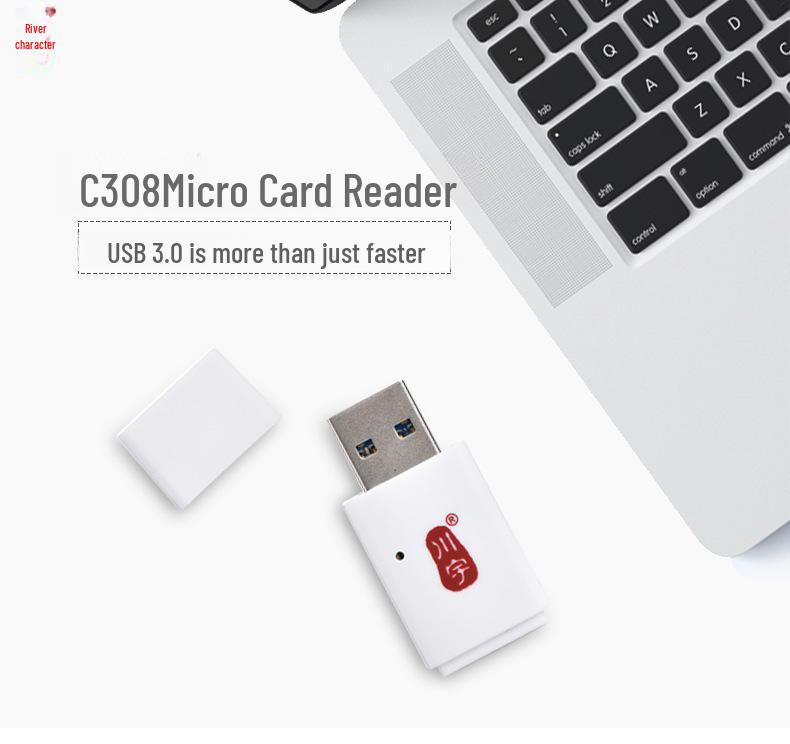 Chuanyu C308 Mini USB3.0 High-Speed Car Dash Cam and TF Memory Card Reader