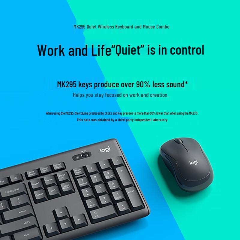 Logitech MK295 Silent Wireless Keyboard and Mouse Combo