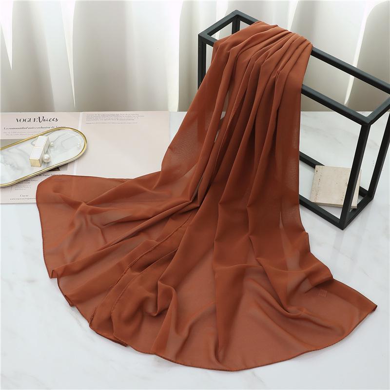 Rechteckiger Chiffon-Schal mit Perlenmuster: Vielseitiges Kopftuch und Schal für Damen.