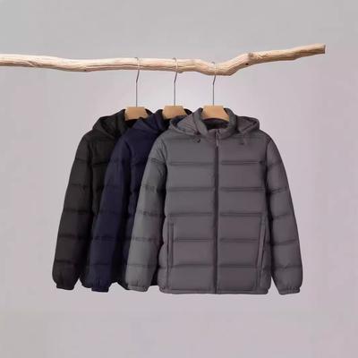 Men's Winter Warm Hooded Jacket With Pockets Outdoor Windproof Full Zipper Padded Long Sleeve Coats for Male Casual Thick Quilted Outwear Jackets