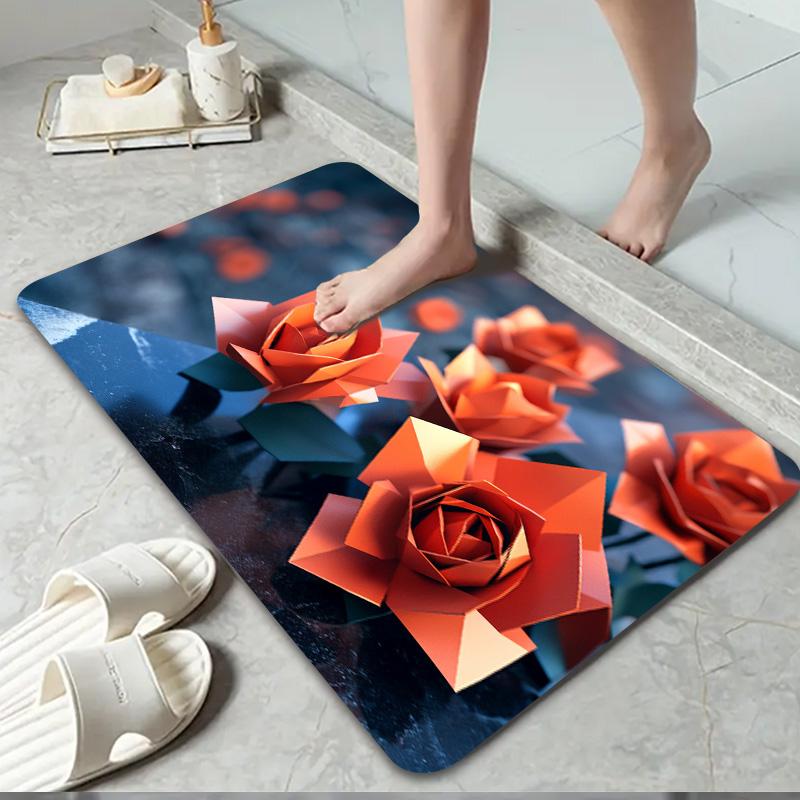 1 Piece of Super Absorbent Bathroom Mat, , Anti Slip and Absorbent, Shower Mat, Bathroom Mat, Door Floor Mat