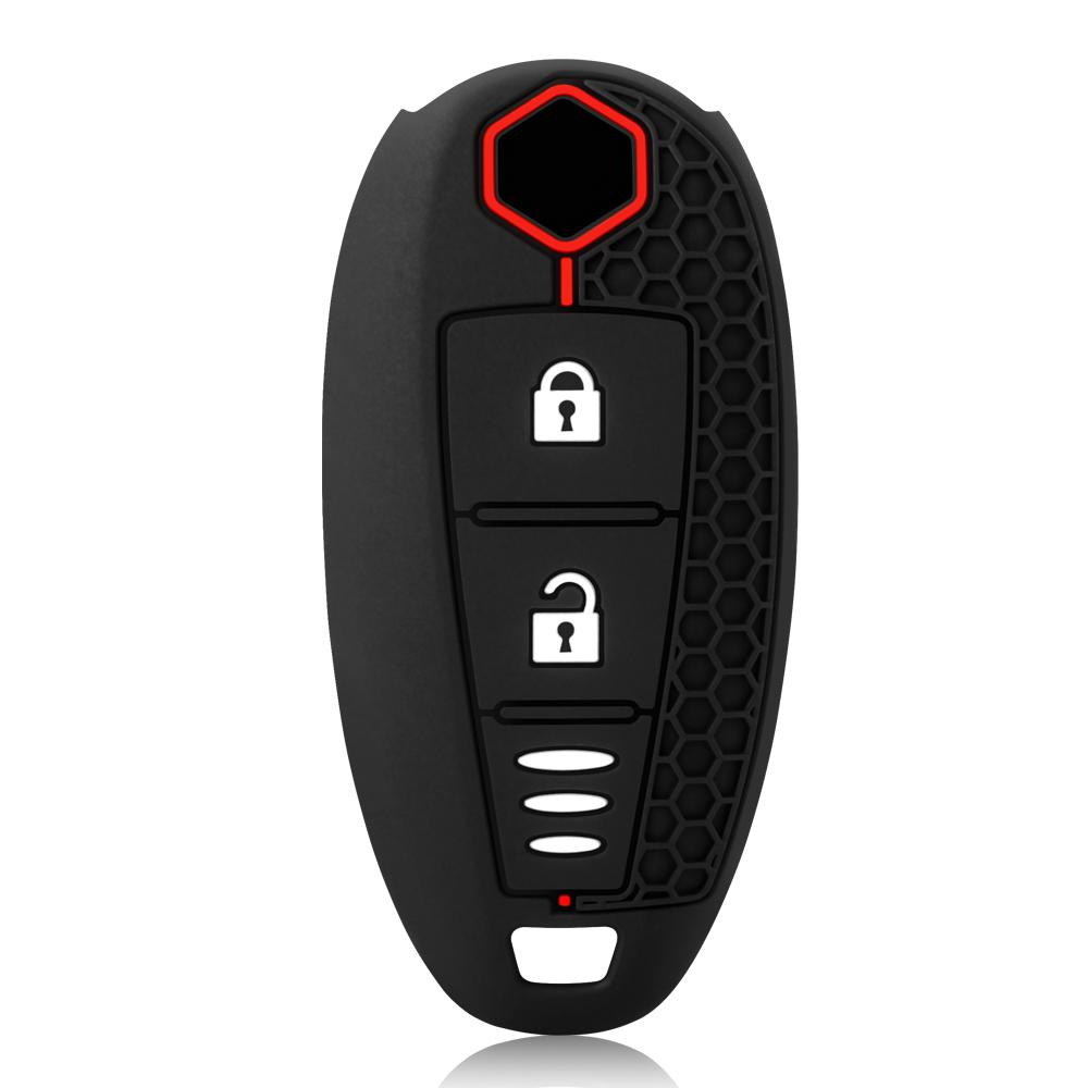 

For Suzuki Baleno Ertiga Ciaz Ignis Kizashi Swift Sx4 S-Cross Vitars Silicone Car Smart Key Cover Case Bag Protector Keychain