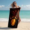 Proof Beach Towel with Galatasaray Sk Logo Pattern - Soft,absorbent,quick-drying,machine Washable - Perfect for Swimming,camping,bathing