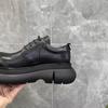 New Catwalk Platform Derby Shoes Men's Cowhide Casual Men's Shoes Lace-up Heightened Fashion Leather Shoes Men