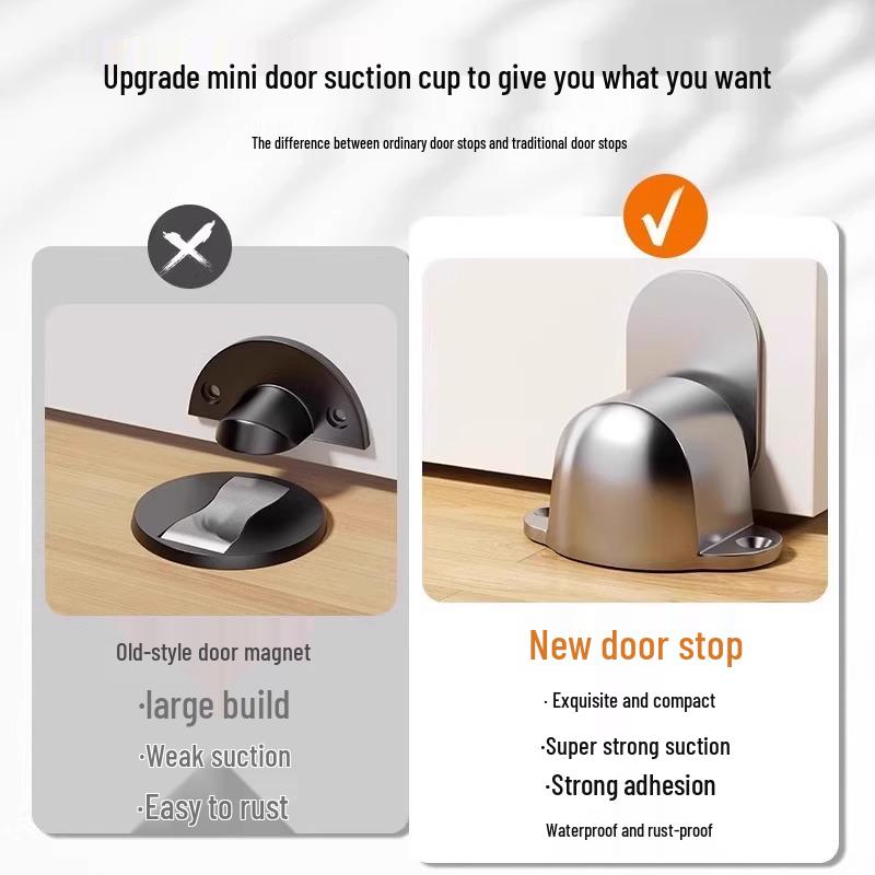 Sleva pro nováčky: Magnetický dveřní zarážka bez vrtání - Silný protikolizní design pro domov a ložnici