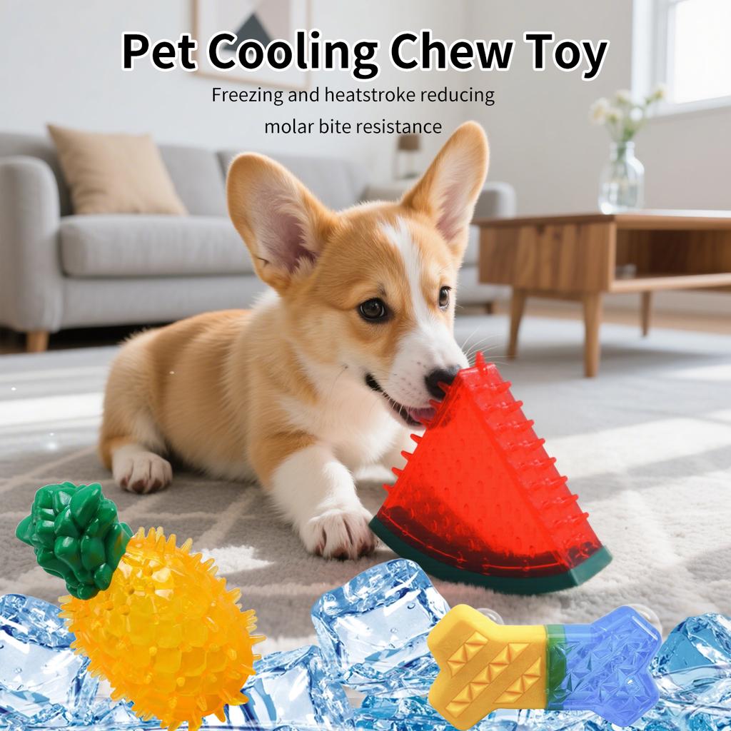 Summer Dog and Cat Frozen Fruit Shaped Pet Toys Are Reusable Clean Grind Teeth Relieve Stuffiness Cool Down and Durable