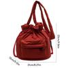 Simple Drawstring Bag Commute Nylon Handbag Portable Shoulder Bag  Outdoor