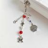 Gothics Skull Bead Keychain with Spiders Designs Sturdy Resin Crafted Fashion Accessory for Trendsetters Daily Use