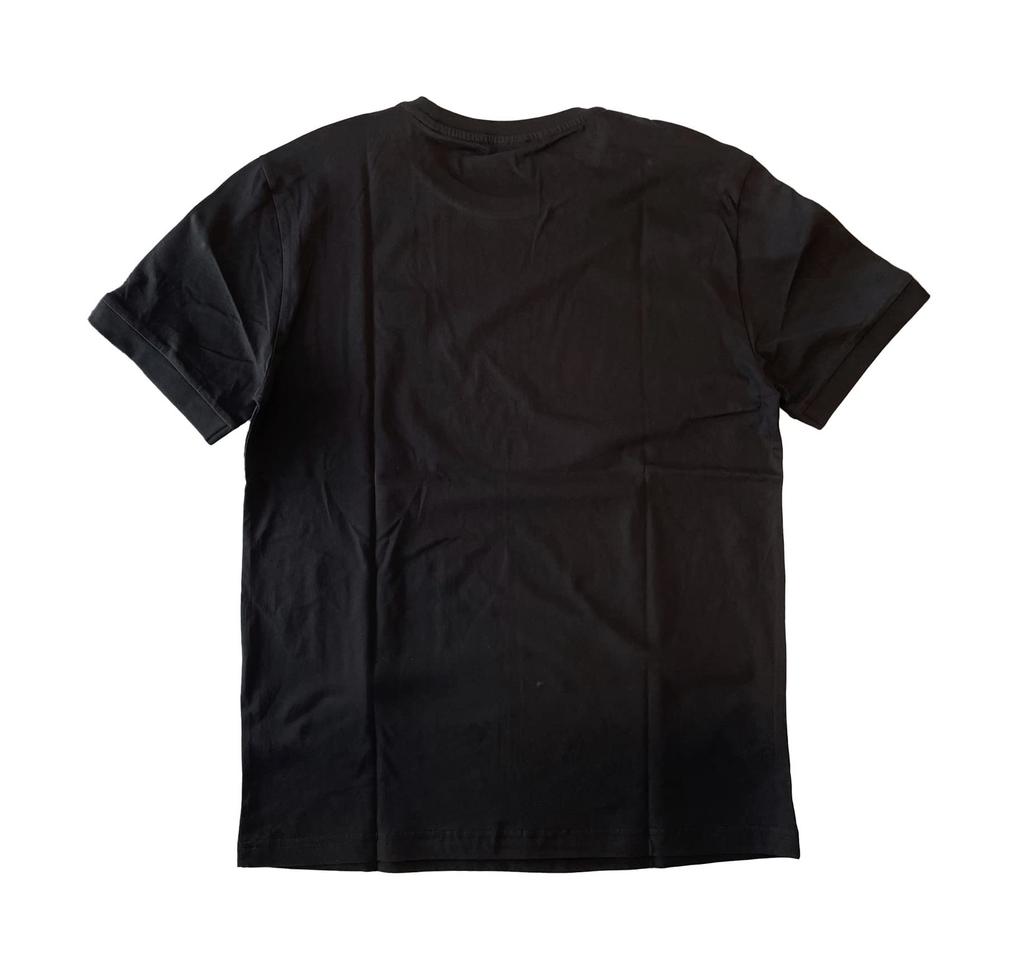 Emporio Armani EA7 3LPT18 PJ02Z 1200 Men's Short Sleeve T-Shirt, Black, Size S [Parallel Import]