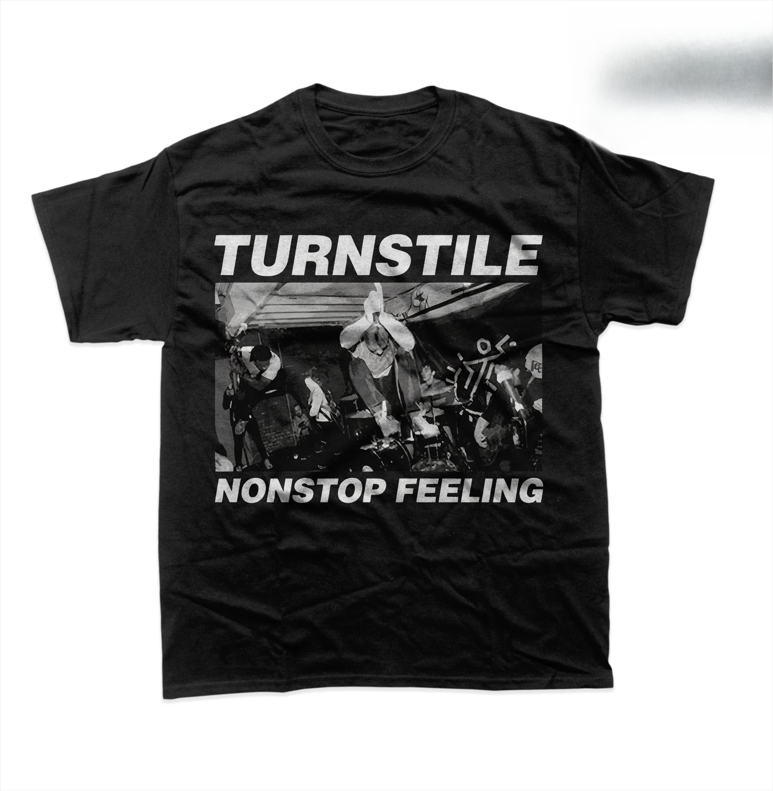 Turnstile Unisex TShirt  Nonstop Feeling TShirt Band Merchandise Pure Cotton AllSeason Casual LooseFitting Streetwear Shirt S