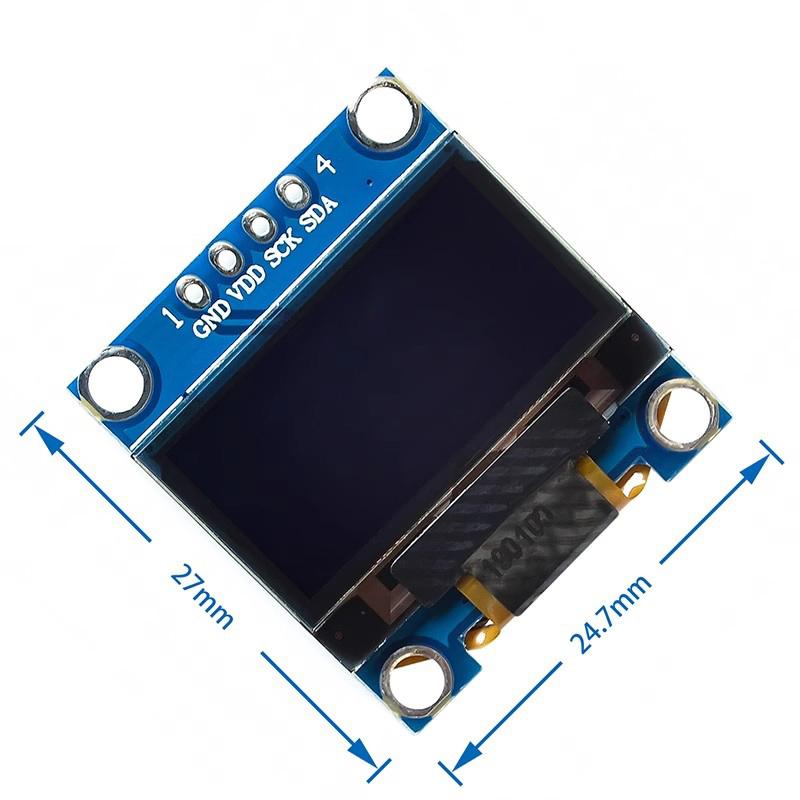 0.96 inch blue white yellow blue dual color IIC communication small OLED display module 51 microcontroller