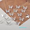 Silver Plated 3D Butterfly Beads Bracelet DIY Metal Spacer