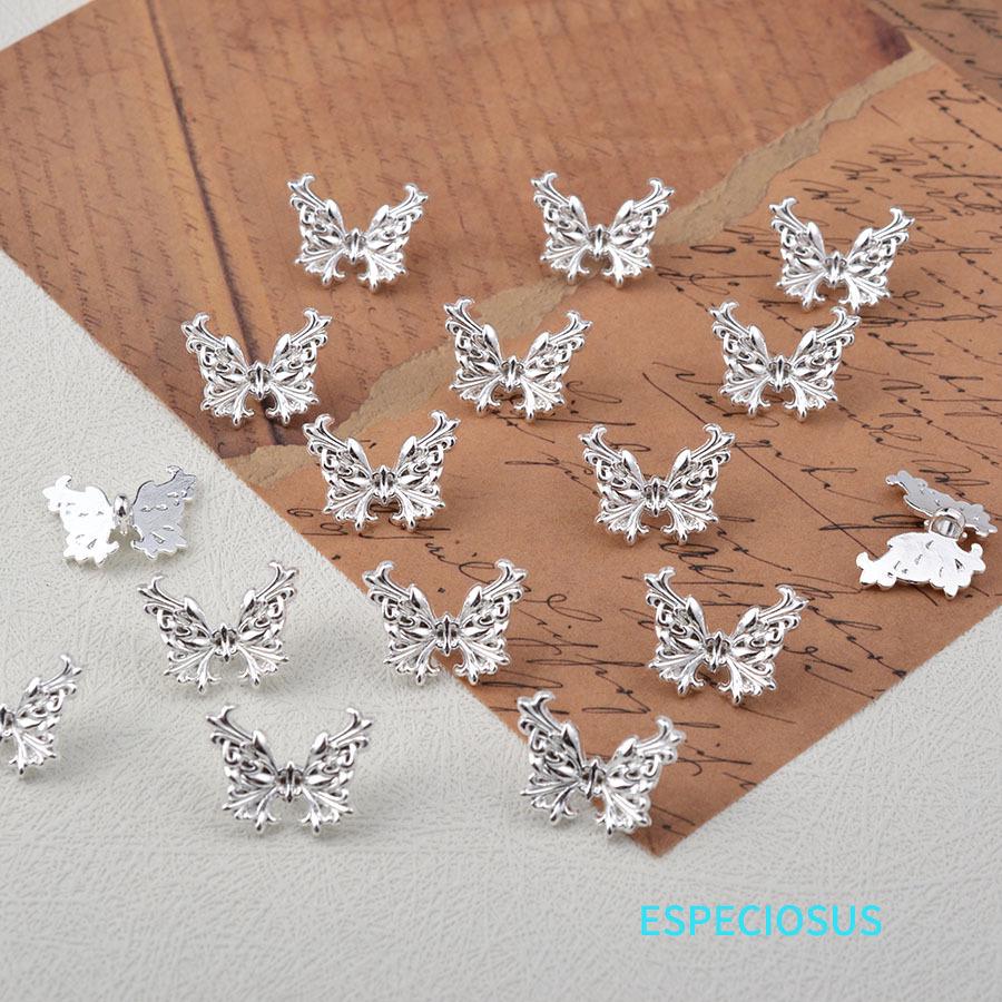 Silver Plated 3D Butterfly Beads Bracelet DIY Metal Spacer