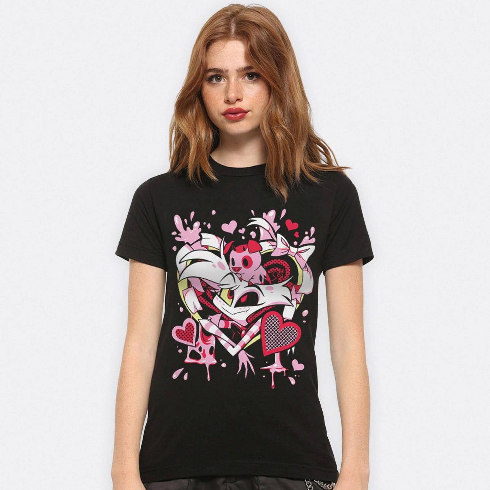Angel Dust Hazbin Hotel T-Shirt, Men s Women s Sizes (HEL-053218) XL
