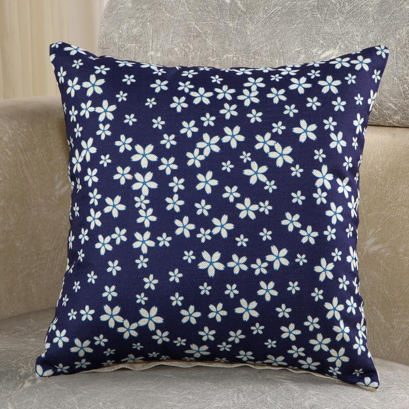 45x45cm Vintage Retro Flower Geometry Printed Home Sofa Chair Cushion Cover Cotton Linen Decorative Pillow Case
