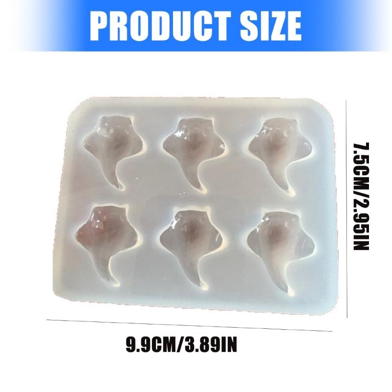 Flexible Silicone Devil Fish Shape Mold For Resin Art Soap Candle Detailing Easy Release Designs Home Decoration Mould