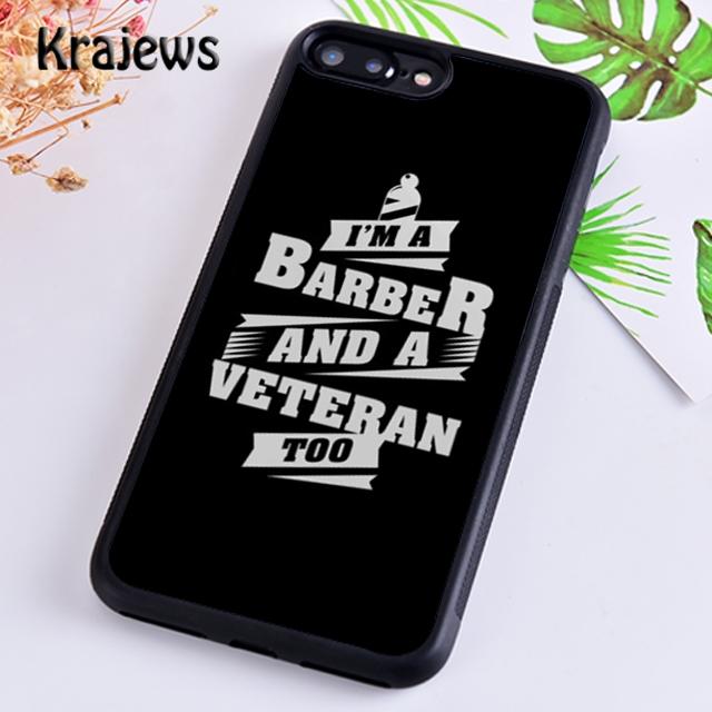 Krajews Barber Funny Vintage Classic Barber Retro Distressed Phone Case Cover For iPhone 14 5 6s 7 8 Plus 11 12 13 Pro XR XS Max