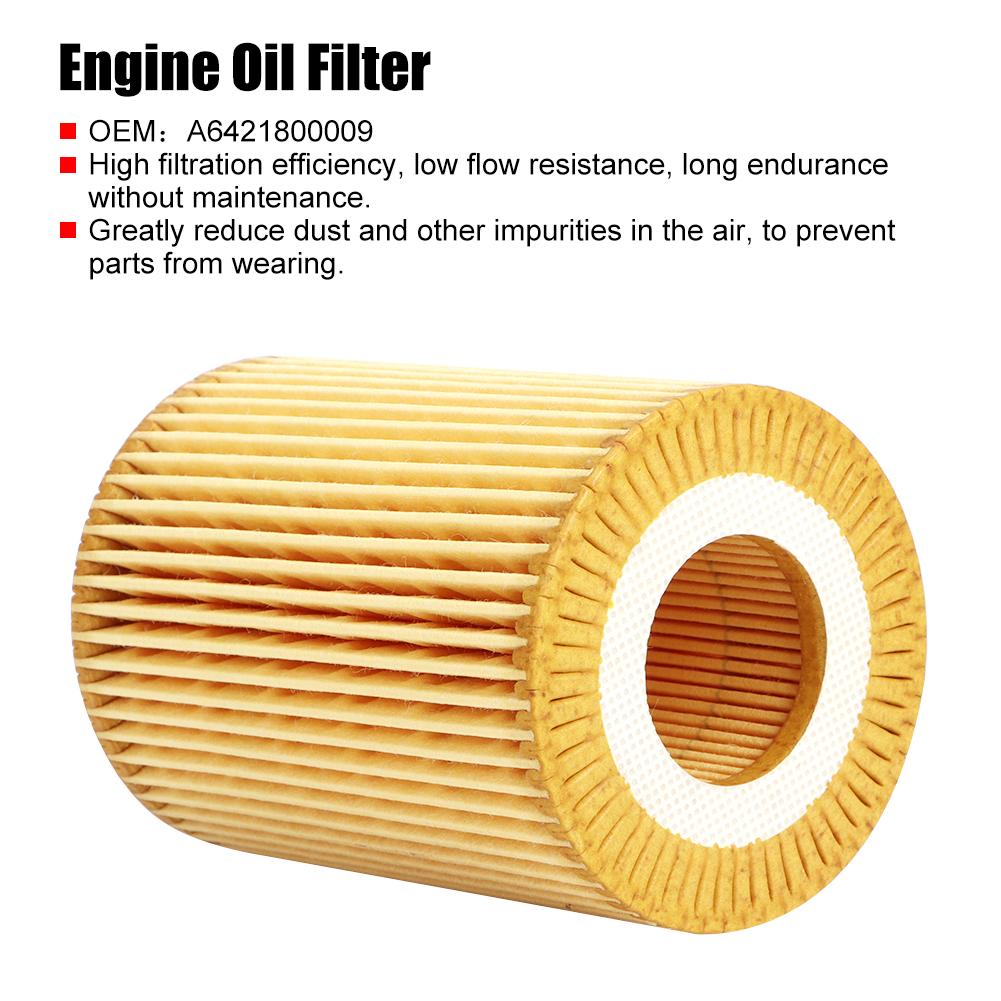 Engine Oil Filter A6421800009 Fit for Mercedes Benz R251 W211 W212 W164 W166 3.0L Engine