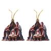 2pcs Acrylic Wall Decors Smooth Surfaces Nativity Scene Pendant Easy To Clean For Stylish Indoor Environment Accessories