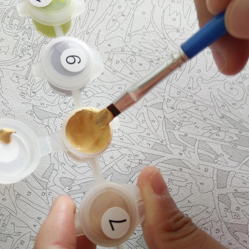 Zahlen DIY Ölgemälde auf Leinwand, Wandkunst, Malen nach Zahlen, digitale Malerei, Heimdekoration