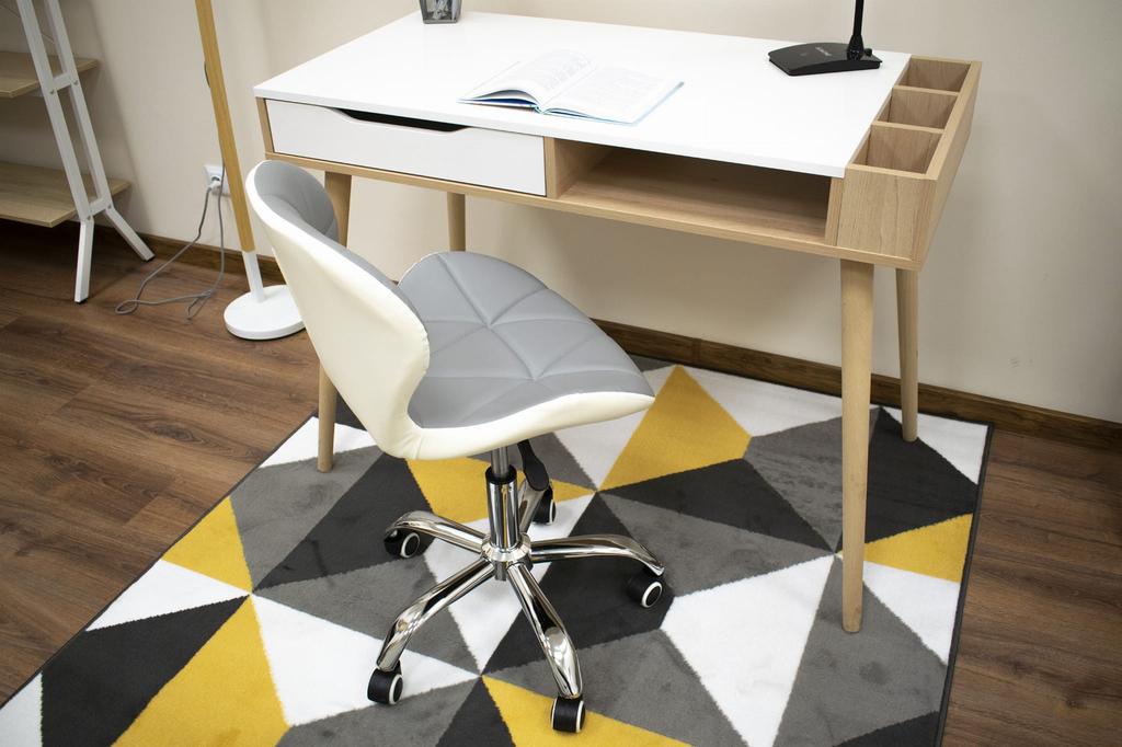 AVOLA Swivel Chair - Gray and White