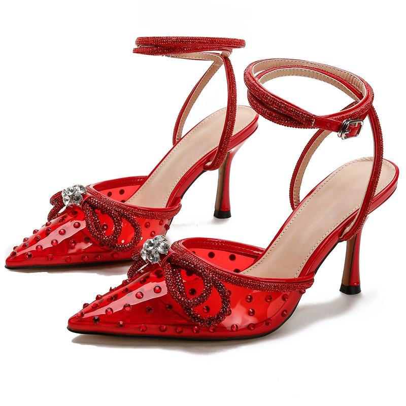 Brand High Heel Sandals Women 2025 Summer Pointed High Heel Shoe Designer Shoe Luxury Single Shoe Women Shoe 8.5cm