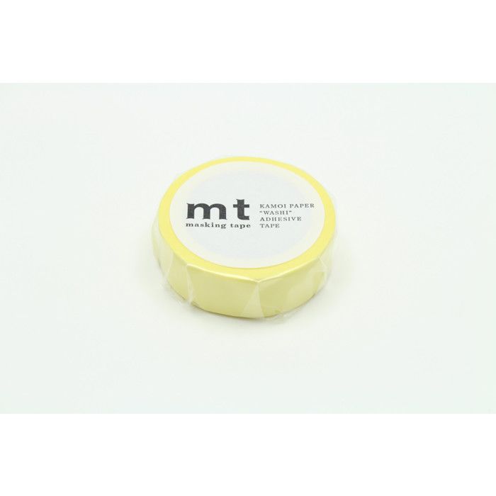 Pastel Unicolor Masking Tape - Yellow - 1.5 Cm X 7 M