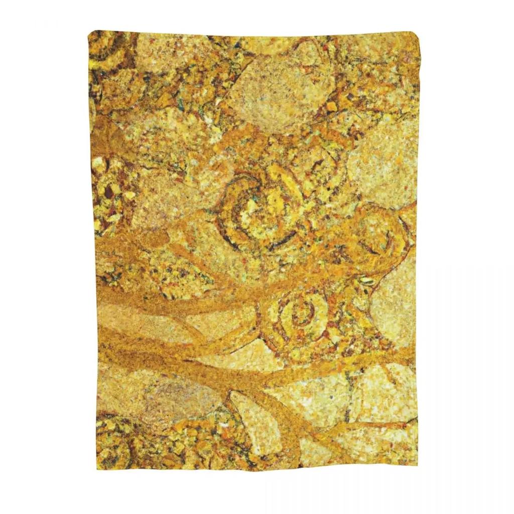 Gustav Klimt Gold Floral Überwurfdecke Für Dekorative Sofas Schlafzimmer Essentials Decken
