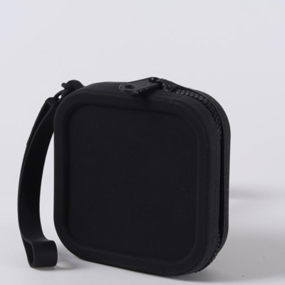 Simple Silicone Organizer Wallet Coin Purse Waterproof Zipper Travel Pouch Earphone Bag Students