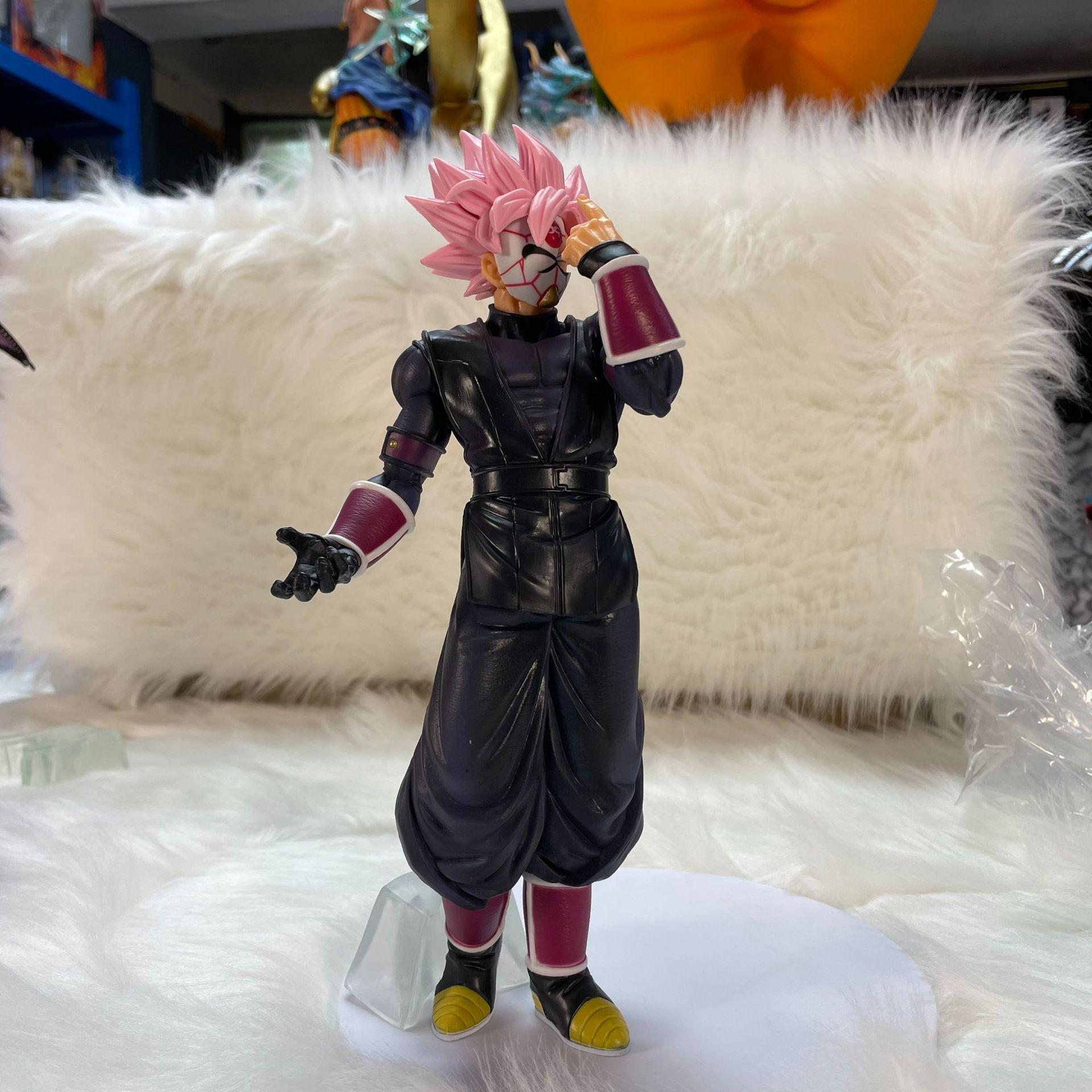 

Anime Dragon Ball Z Figure Super Saiyan False Mask Goku Standing Statue Action Model GK Toy Decoration Doll Children Gift
