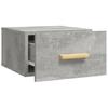 Vidaxl Hanging Bedside Cabinet, Concrete Grey, 35X35X20 Cm