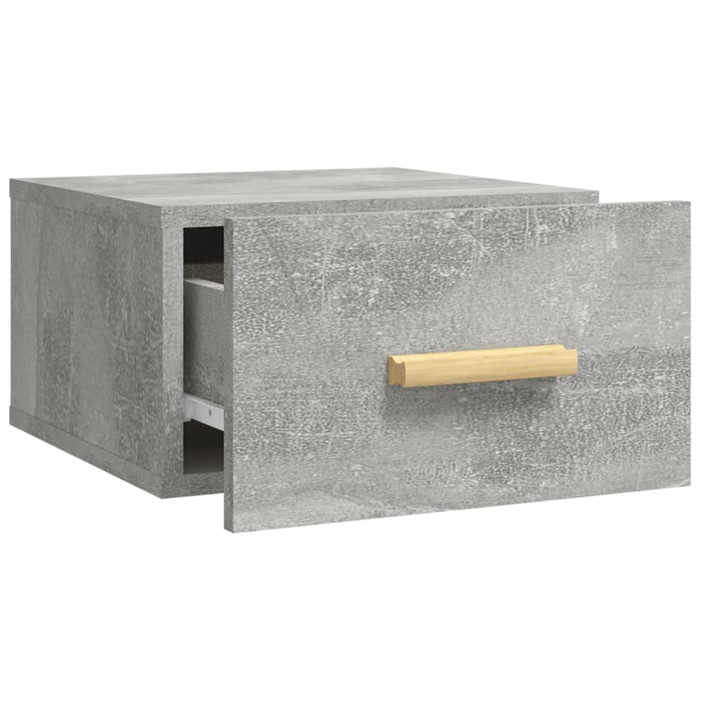 Vidaxl Hanging Bedside Cabinet, Concrete Grey, 35X35X20 Cm