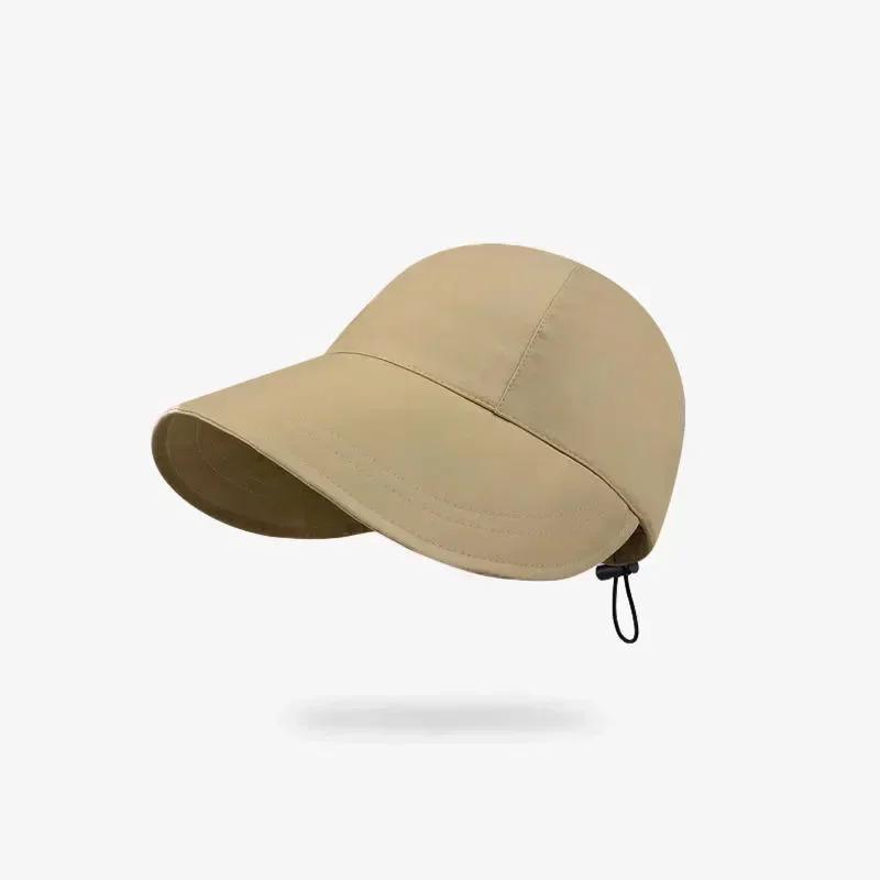 COTTON Foldable Wide Brim Sun Hat Drawstring Adjustable Caps for Men Women Beach Hats Summer Quick-drying Visors Fisherman Cap