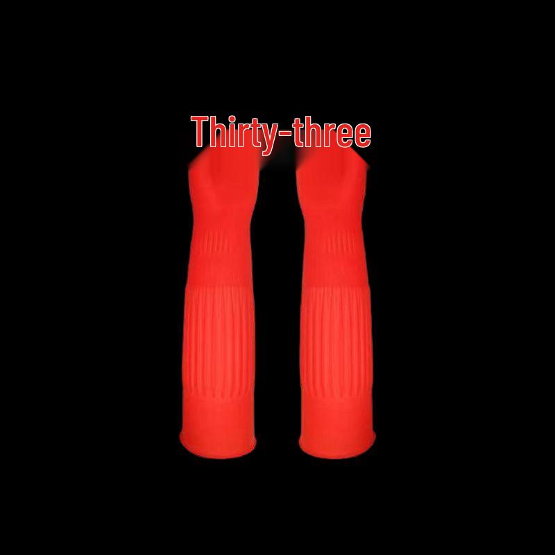Qitu 45 см Extra Thick Unlined Красные перчатки