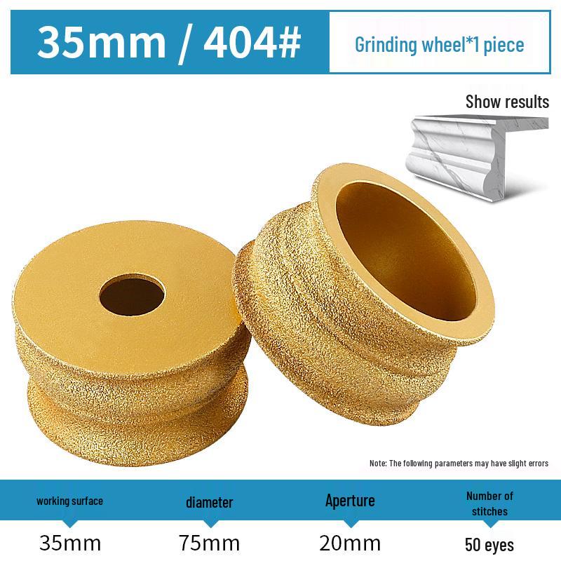 Stone Edge Grinding Wheel for French Edge Granite & Marble Tile - Trimming, Rounding, and Grooving with Angle Grinder