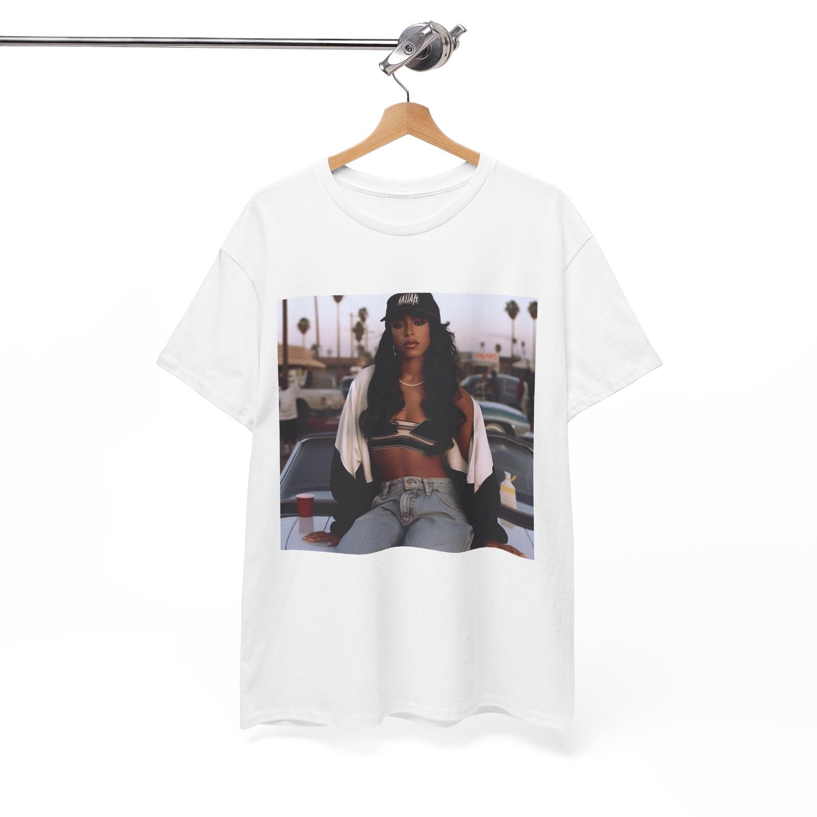 Aaliyah Tshirt Retro California Poster Vintage Hip Hop Unisex Heavy Cotton Tee S