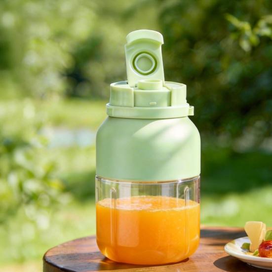 Bezdrátový přenosný mixér, USB dobíjecí pohárek na džus pro smoothies, Osobní mixér s velkou kapacitou na ovoce, Drtí led