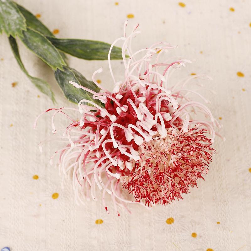 

60 см Длинный натуральный маленький прозрачный искусственный игольчатый коврик Цветочная композиция для гостиной Свадебное украшение Красный