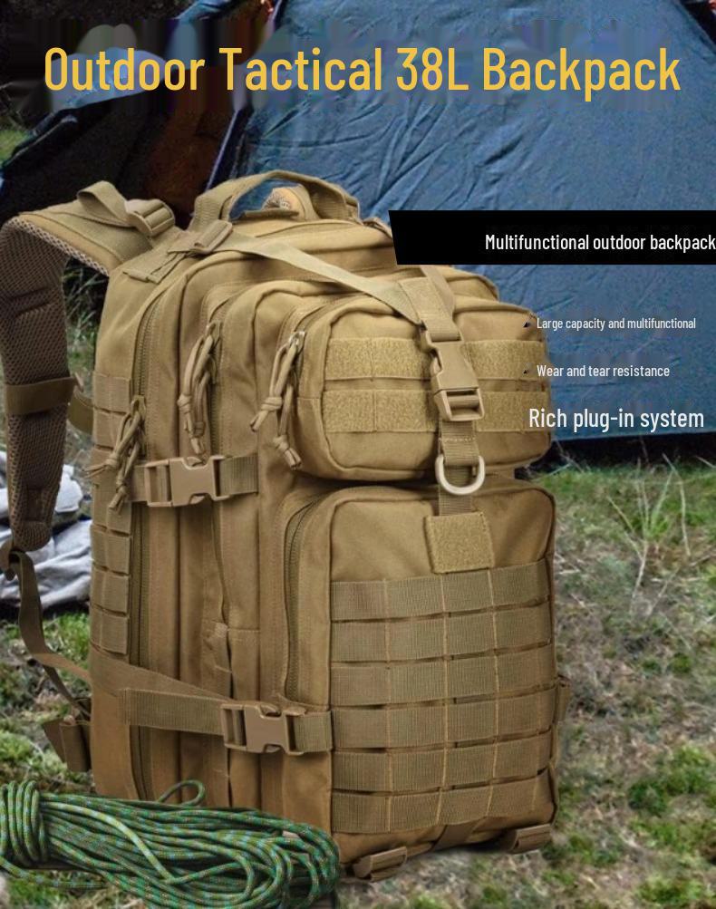 Tear-Resistant Multi-Function Tactical Hiking Backpack with Outdoor Equipment Storage