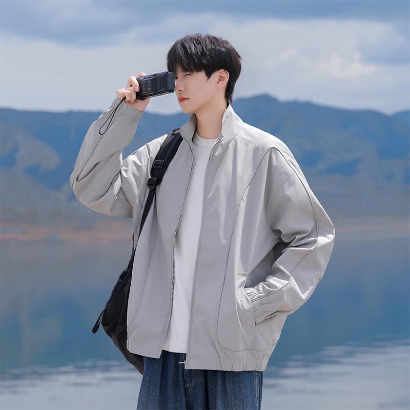 

VUUG Men s Stand Collar Casual Jacket M