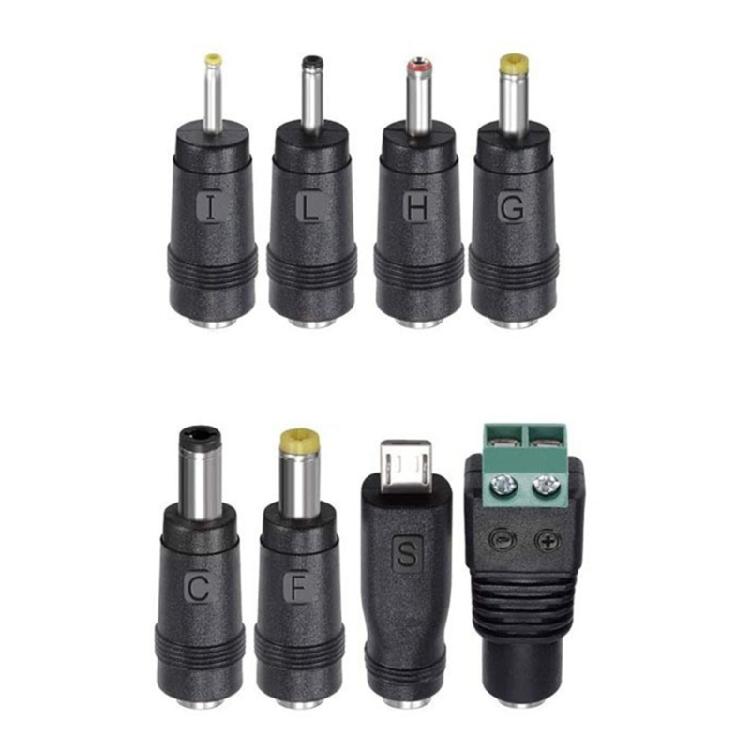 PVC Direct Current Power Adapter Connectors, DC5.5X2.1Mm Female Barrels Plug, DC4.0X1.7Mm,DC5.5X2.5Mm Size Tip Screw Terminal Connection