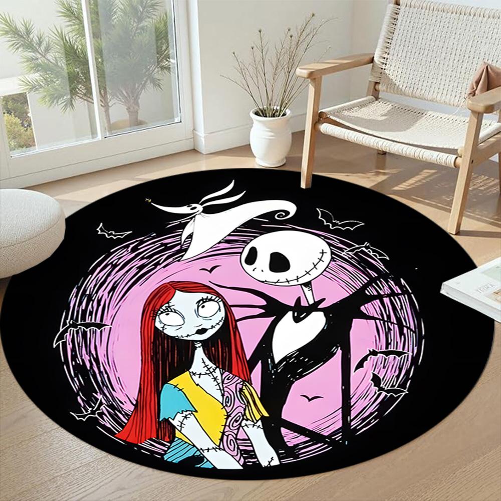 Nightmare Before Christmas Round Carpet Suitable for Decorate room Dormitory Study room Living Rooms Anti-slip Round Rug Office home decor