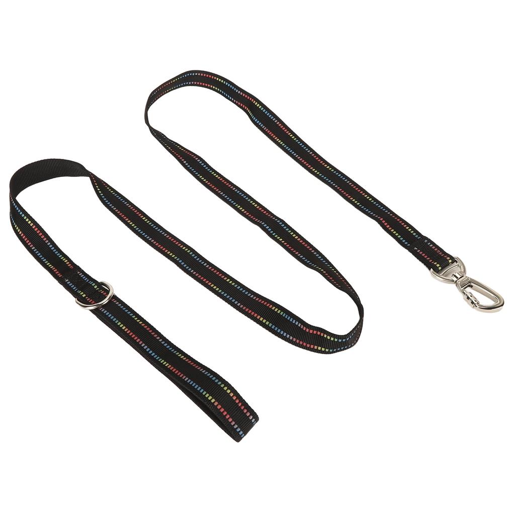 Pet Leash Fluorescent Dog Traction Rope Secure Locking Fabric Training Leash for Walking Shopping Ca