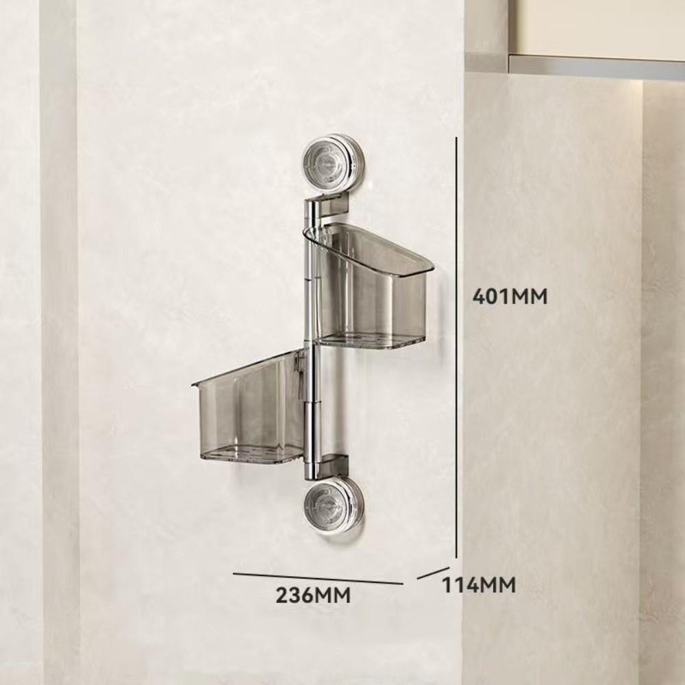 

Creative 2-Layers/3-Layers Storage Box Suction Cup Wall-Mounted Hanging Basket Rotatable Multifunctional Storage Basket Kitchen