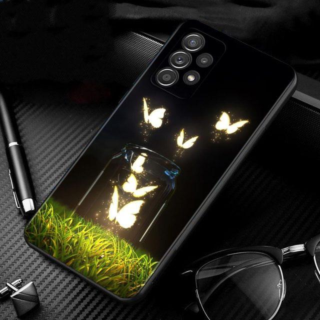 

Чохол для Samsung Galaxy A51 A71 A01 A11 A21 A21s A31 A41 A72 A52 A42 A32 A22 A12 A02 A02s F42 Phone Shell Glowing Butterfly For Samsung F42 5G