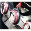 Red Aluminum Console Air Conditioning Knob Trim 3X For Hyundai Elantra 2019-2020