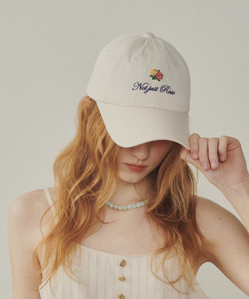 MELLY&ROSE Rose Ribbon Ball Cap (315353)_White