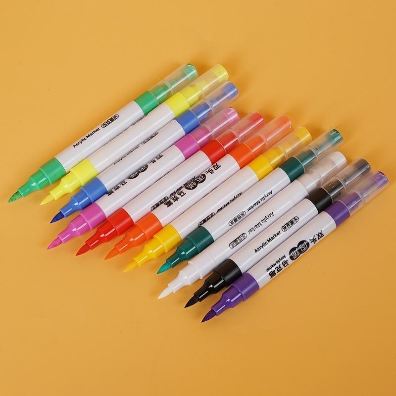 Dual-Tip Opaque Acrylic Marker Pens for Elementary Art Students