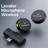 2 In 1 Lavalier Microphone Magnetic Attraction Wireless Lavalier Mic  Smartphone/Laptop/Tablet